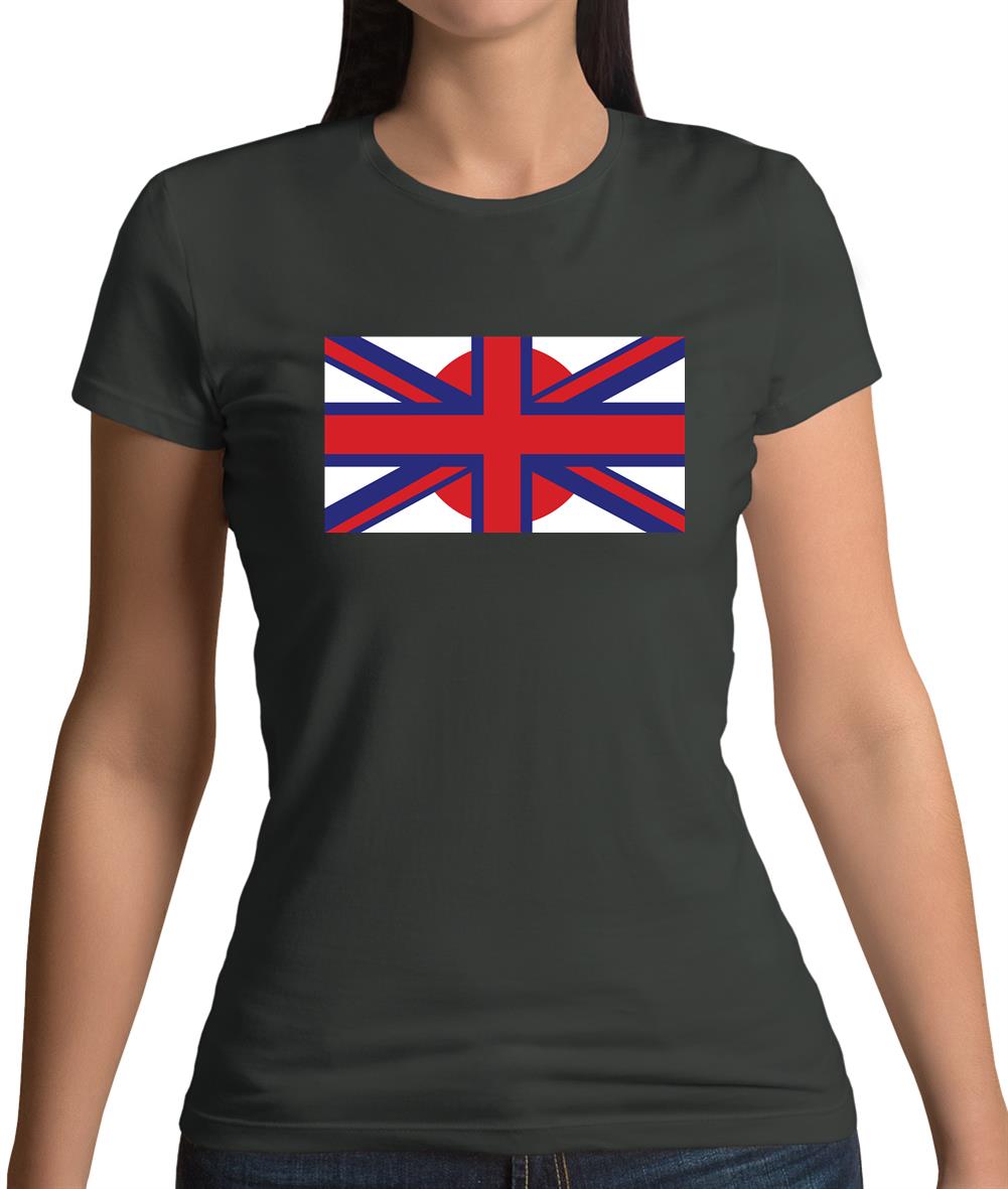 Japanese Union Jack Flag Womens T-Shirt