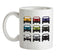 JW 9 Colour Car Grid Ceramic Mug