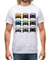 Jw 9 Colour Car Grid Mens T-Shirt