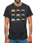 Jw 9 Colour Car Grid Mens T-Shirt