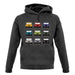 Jw 9 Colour Car Grid unisex hoodie