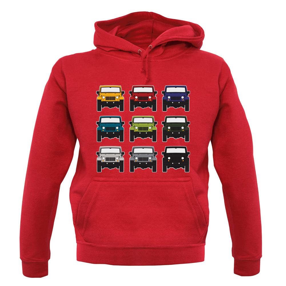 Jw 9 Colour Car Grid unisex hoodie