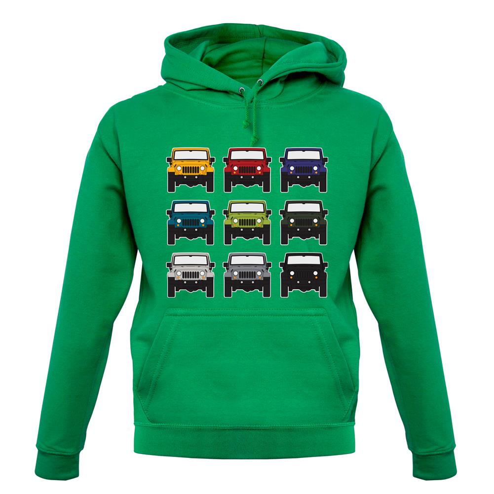 Jw 9 Colour Car Grid unisex hoodie