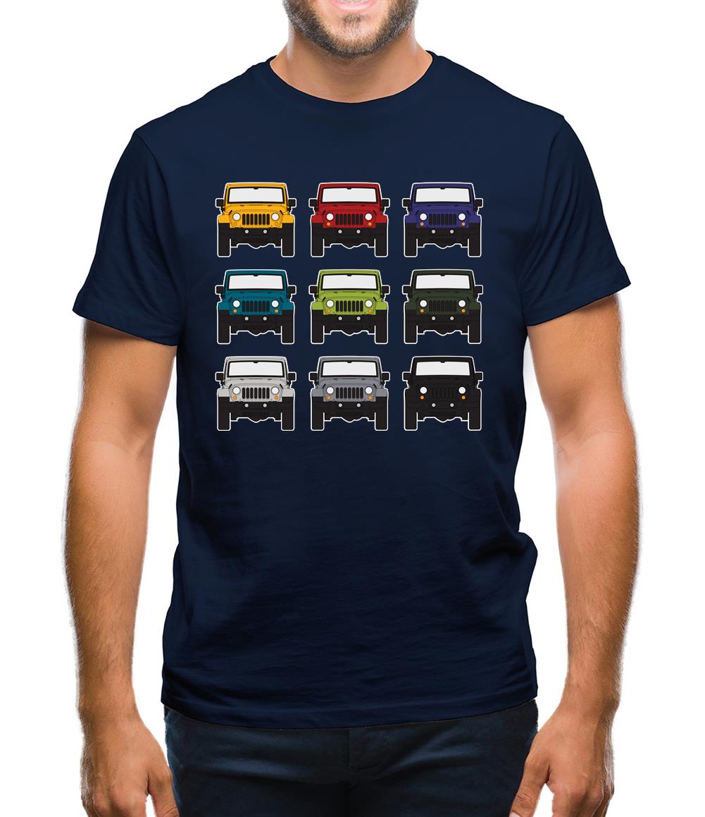 Jw 9 Colour Car Grid Mens T-Shirt