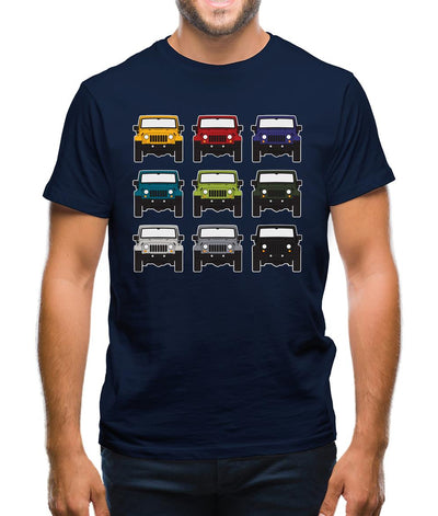 Jw 9 Colour Car Grid Mens T-Shirt