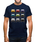 Jw 9 Colour Car Grid Mens T-Shirt