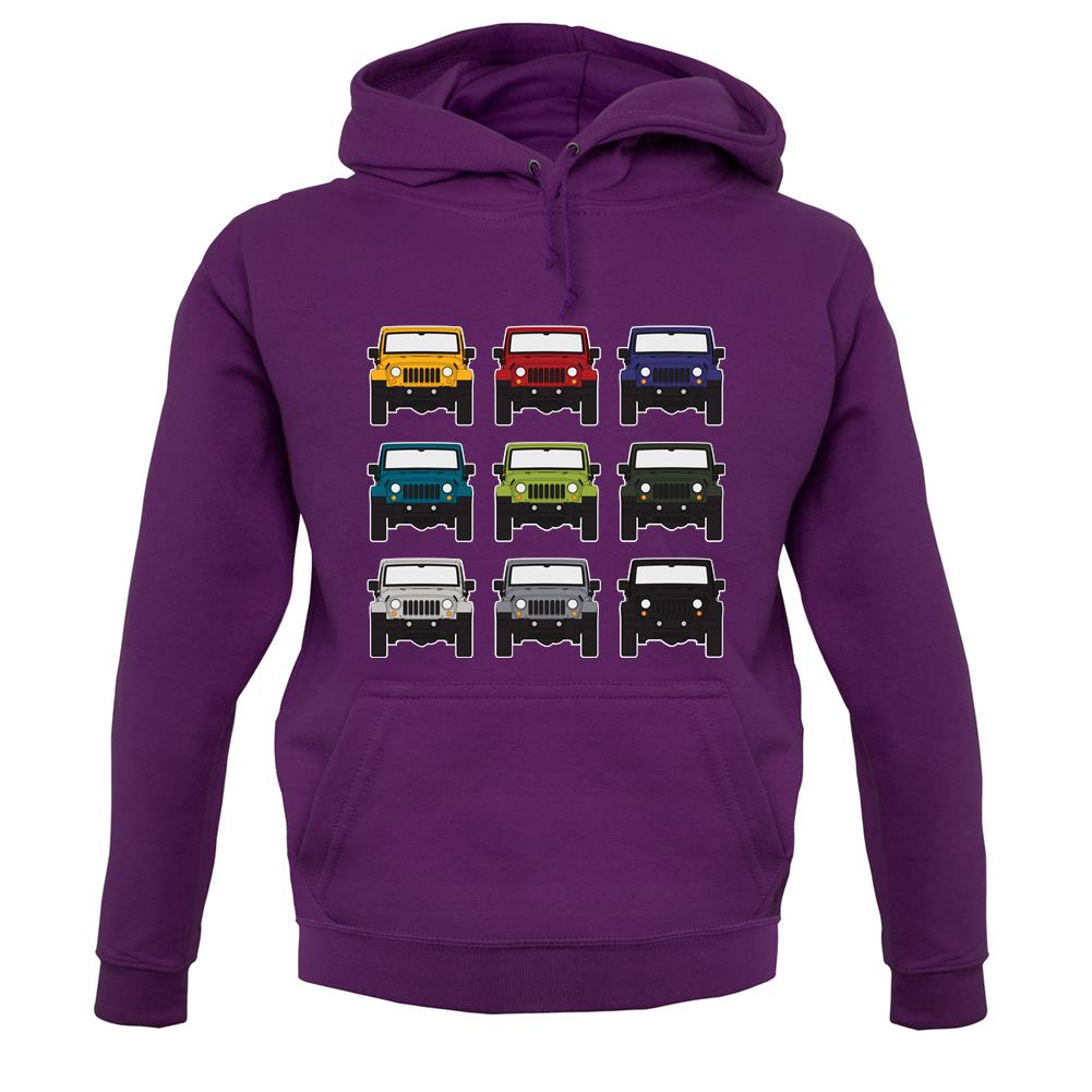 Jw 9 Colour Car Grid unisex hoodie