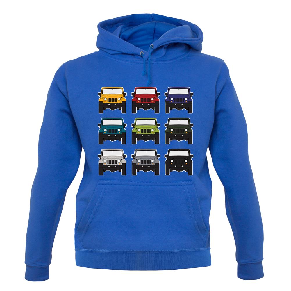 Jw 9 Colour Car Grid unisex hoodie