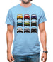 Jw 9 Colour Car Grid Mens T-Shirt