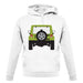 Jw Rear Hyper Green unisex hoodie