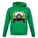 Jw Rear Hyper Green unisex hoodie