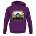 Jw Rear Hyper Green unisex hoodie