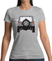 Jw Rear Hyper Silver Womens T-Shirt