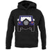 Jw Rear Hyper Purple unisex hoodie