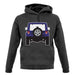 Jw Rear Hyper Purple unisex hoodie