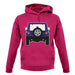 Jw Rear Hyper Purple unisex hoodie