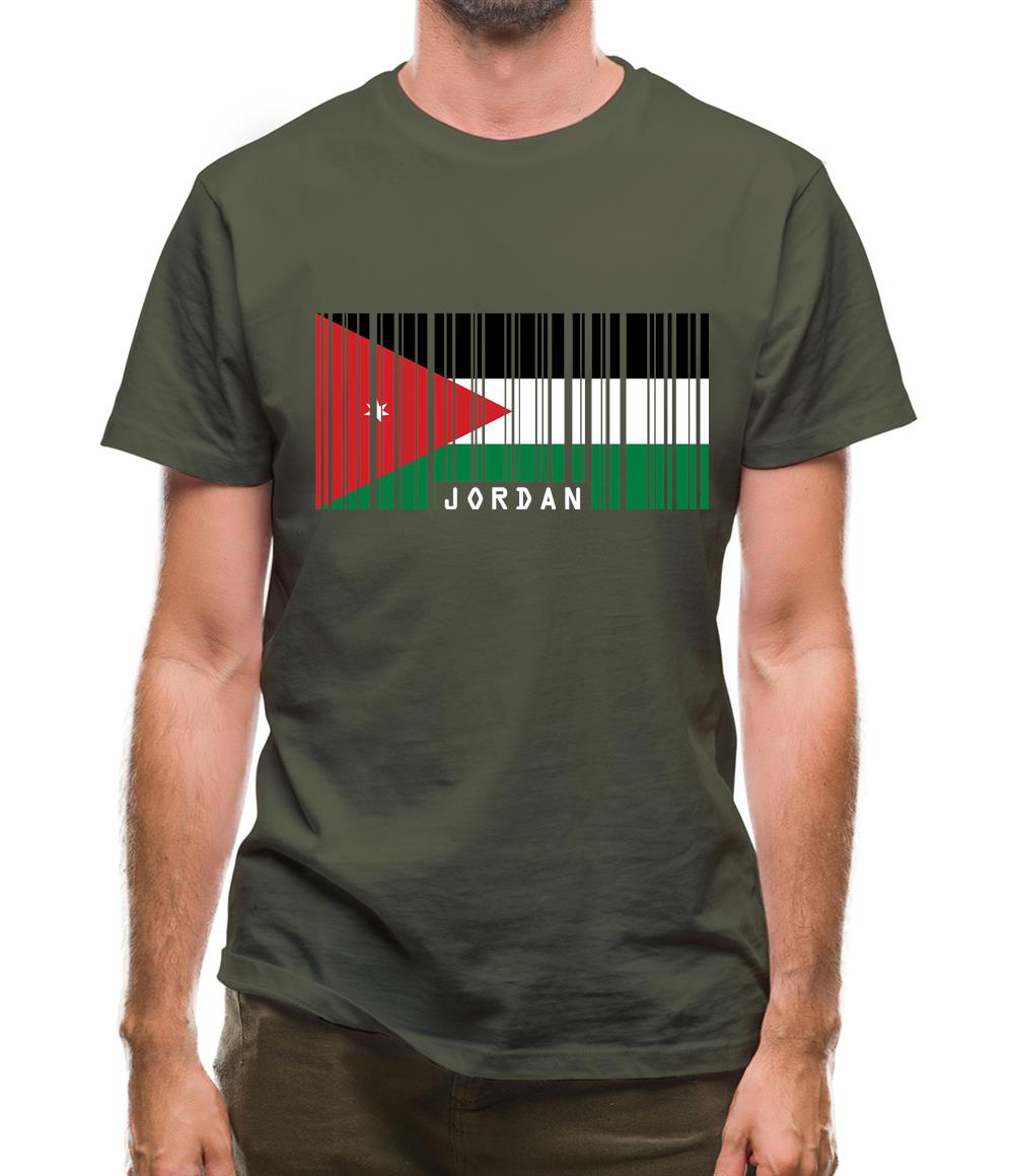 Jordan Barcode Style Flag Mens T-Shirt