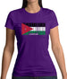 Jordan Barcode Style Flag Womens T-Shirt