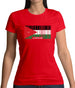 Jordan Barcode Style Flag Womens T-Shirt