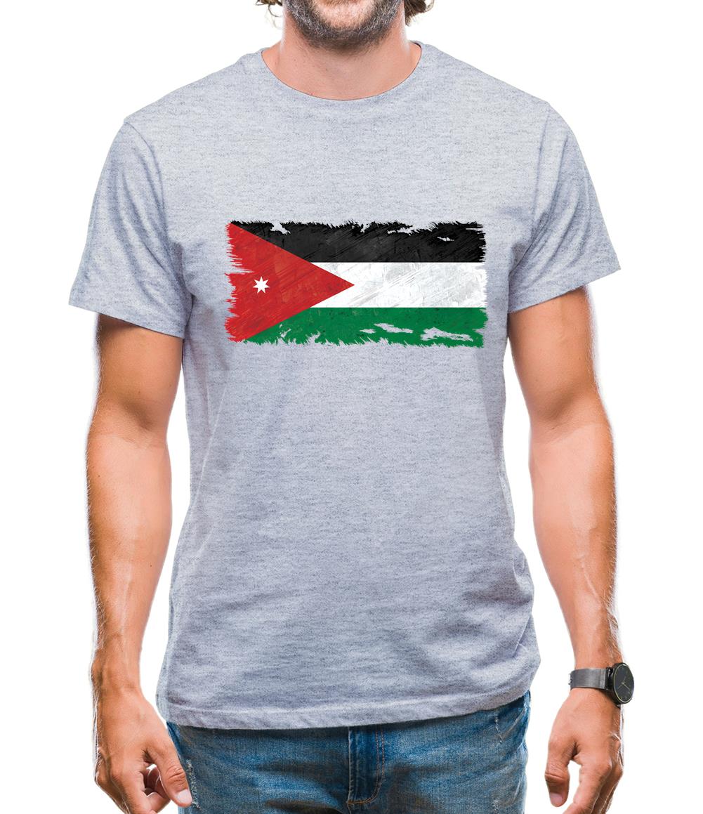 Jordan Grunge Style Flag Mens T-Shirt