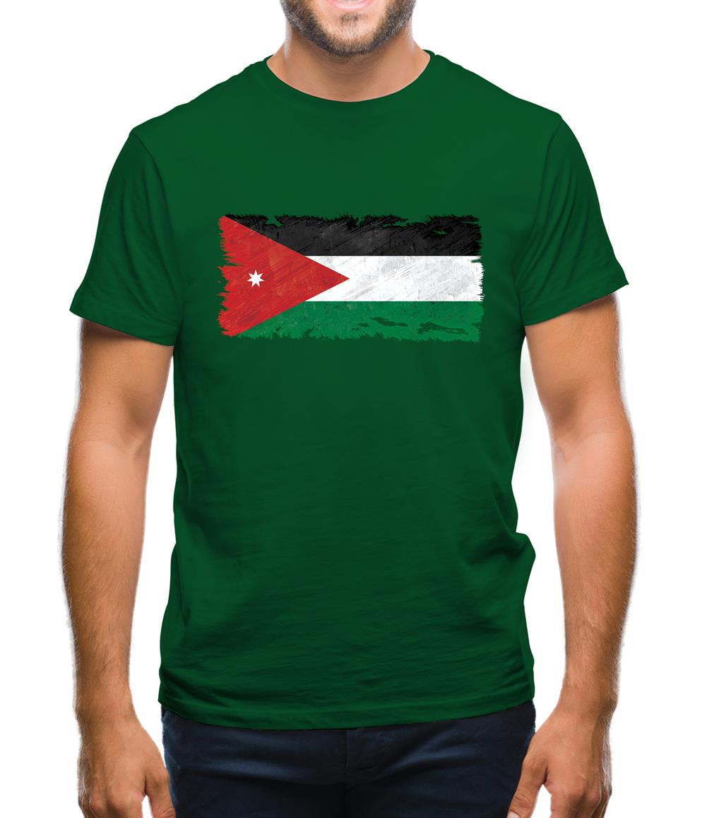 Jordan Grunge Style Flag Mens T-Shirt