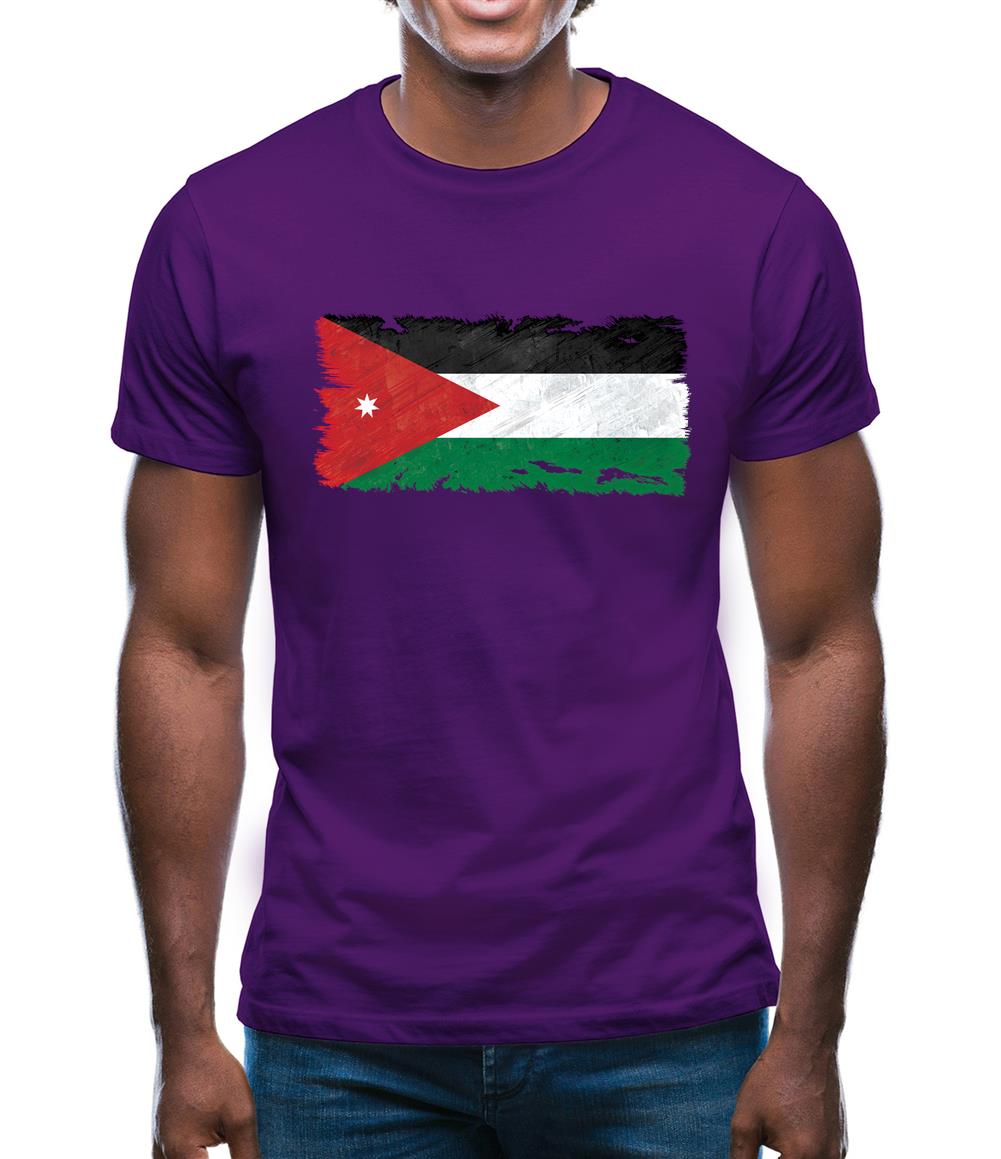 Jordan Grunge Style Flag Mens T-Shirt