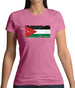 Jordan Grunge Style Flag Womens T-Shirt