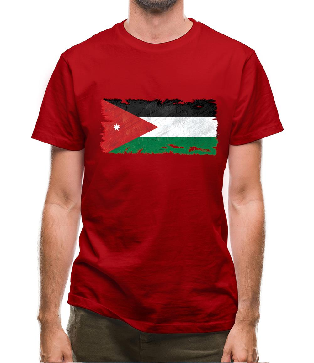 Jordan Grunge Style Flag Mens T-Shirt
