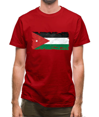 Jordan Grunge Style Flag Mens T-Shirt