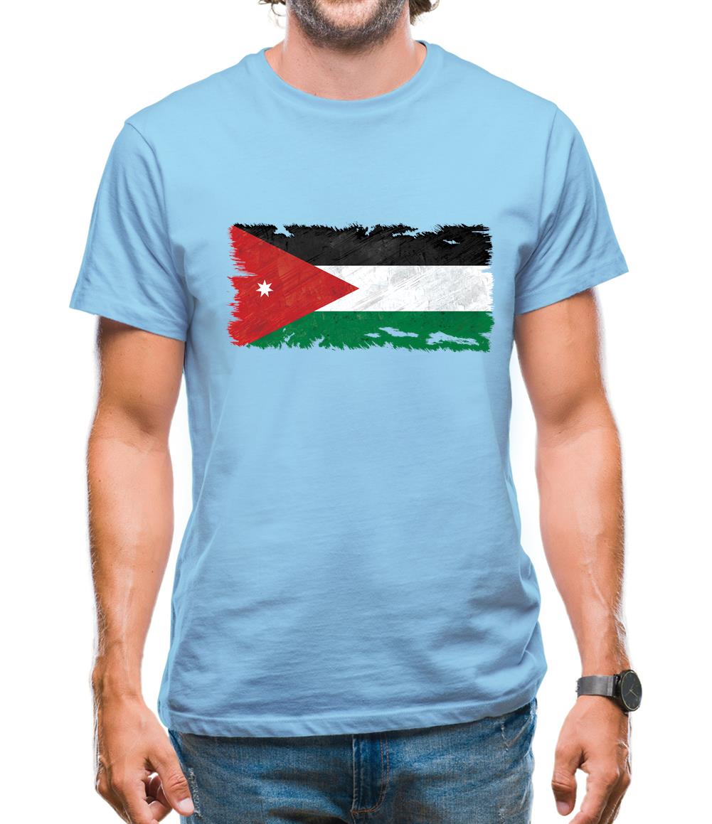 Jordan Grunge Style Flag Mens T-Shirt