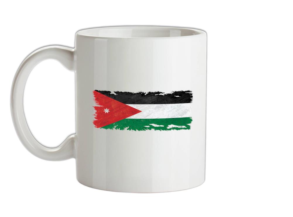 Jordan Grunge Style Flag Ceramic Mug