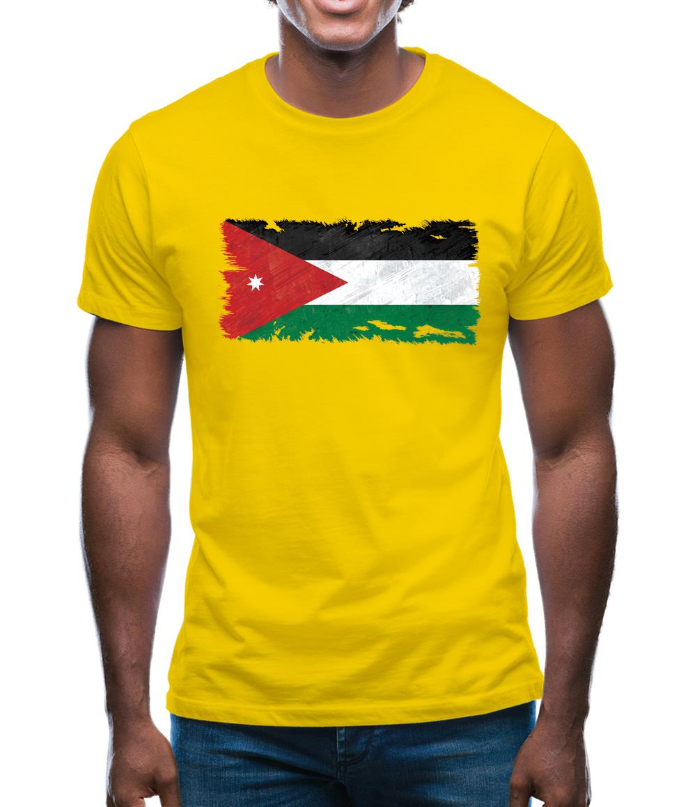 Jordan Grunge Style Flag Mens T-Shirt