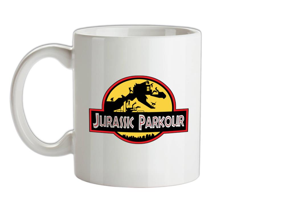 Jurassic Parkour Ceramic Mug