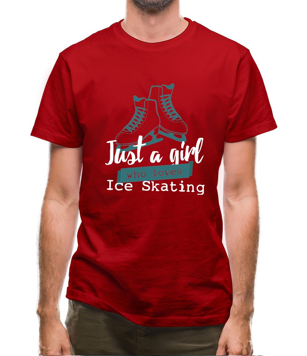 Just A Girl Who Loves Ice Skating Mens T-Shirt