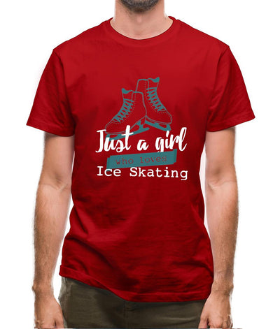 Just A Girl Who Loves Ice Skating Mens T-Shirt
