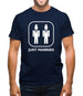 Just Married (Groom And Groom) Mens T-Shirt
