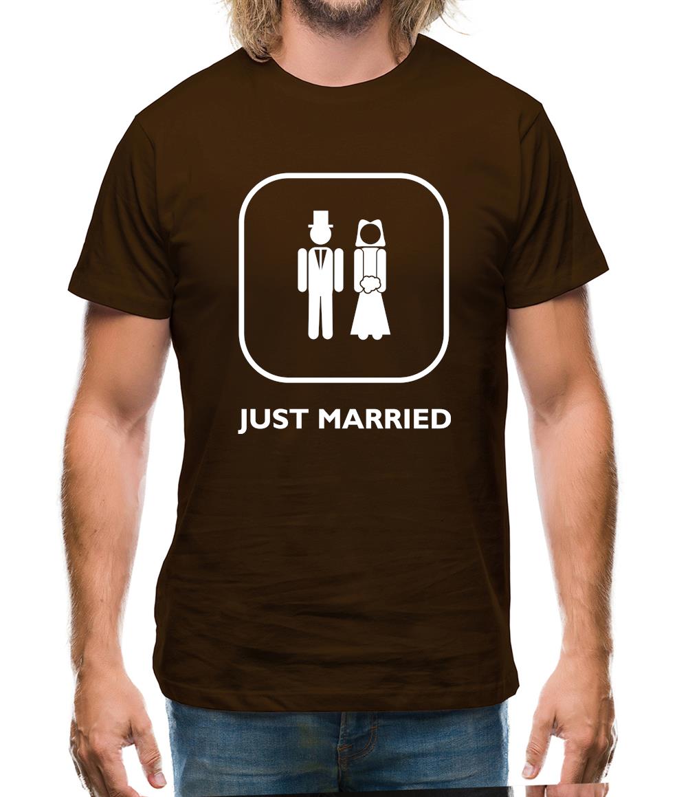 Just Married Bride & Groom Mens T-Shirt