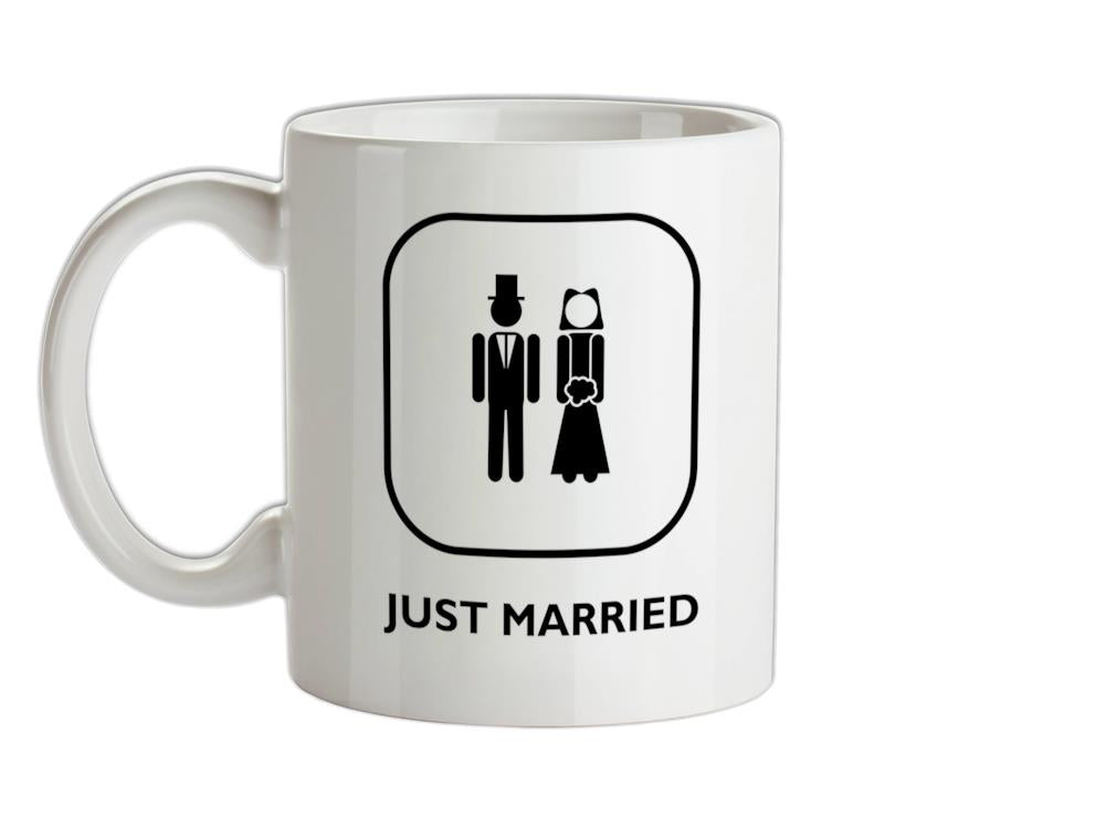 Just Married Bride & Groom Ceramic Mug