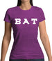 Justcie Bat College Style Womens T-Shirt