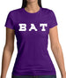 Justcie Bat College Style Womens T-Shirt