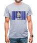 Kansas Barcode Style Flag Mens T-Shirt