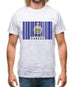 Kansas Barcode Style Flag Mens T-Shirt