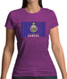 Kansas Barcode Style Flag Womens T-Shirt