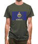 Kansas Barcode Style Flag Mens T-Shirt