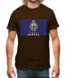 Kansas Barcode Style Flag Mens T-Shirt