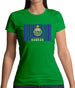 Kansas Barcode Style Flag Womens T-Shirt