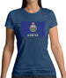 Kansas Barcode Style Flag Womens T-Shirt