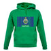 Kansas Barcode Style Flag unisex hoodie