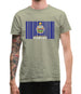 Kansas Barcode Style Flag Mens T-Shirt