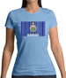 Kansas Barcode Style Flag Womens T-Shirt